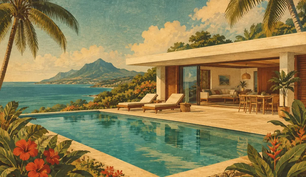 Villa contemporaine avec piscine en Guadeloupe